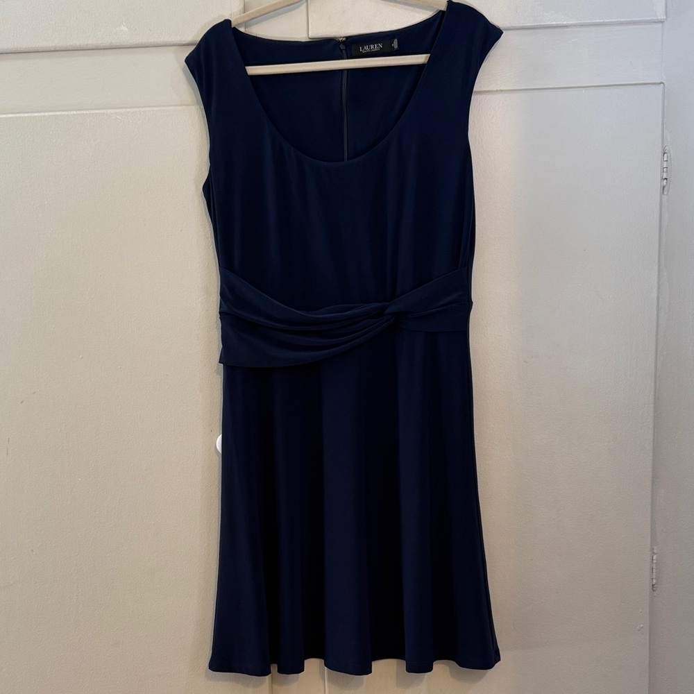 Women’s Ralph Lauren Classic navy blue dress size 10 work wear formal wear